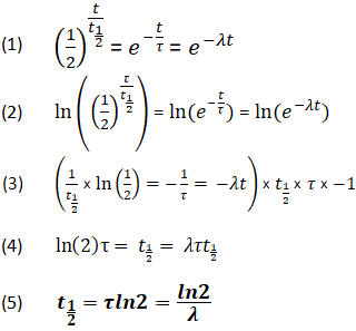 Relationship between half-life constants