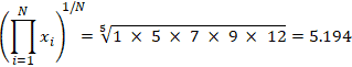 geometric mean example